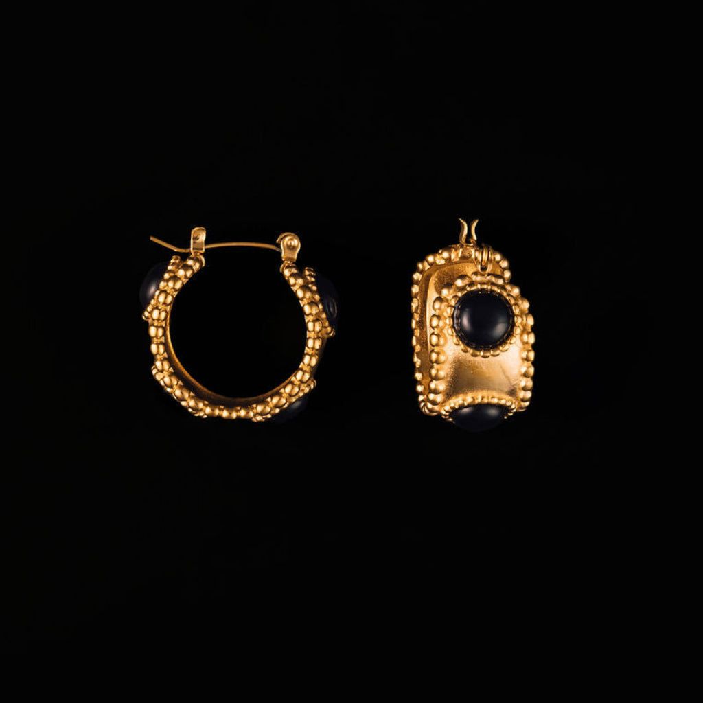 STEWARD &amp; JAMES - MARTHA HOOPS - BLACK