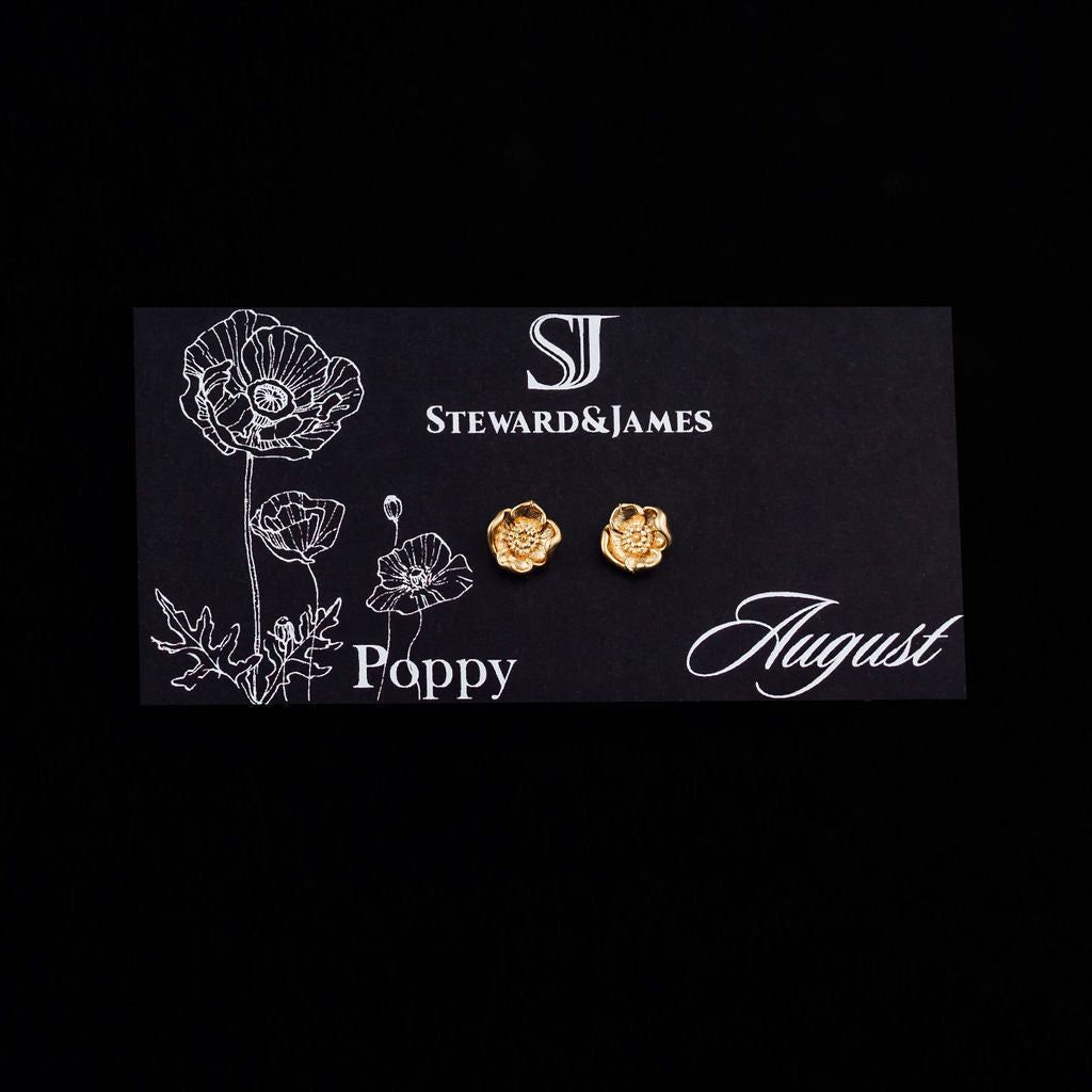 STEWARD &amp; JAMES - AUGUST POPPY STUDS