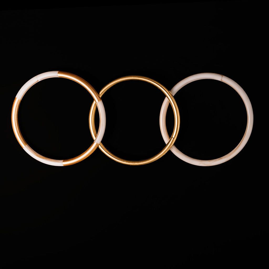 STEWARD &amp; JAMES - COLLETTE BANGLE - SET OF 3 - IVORY