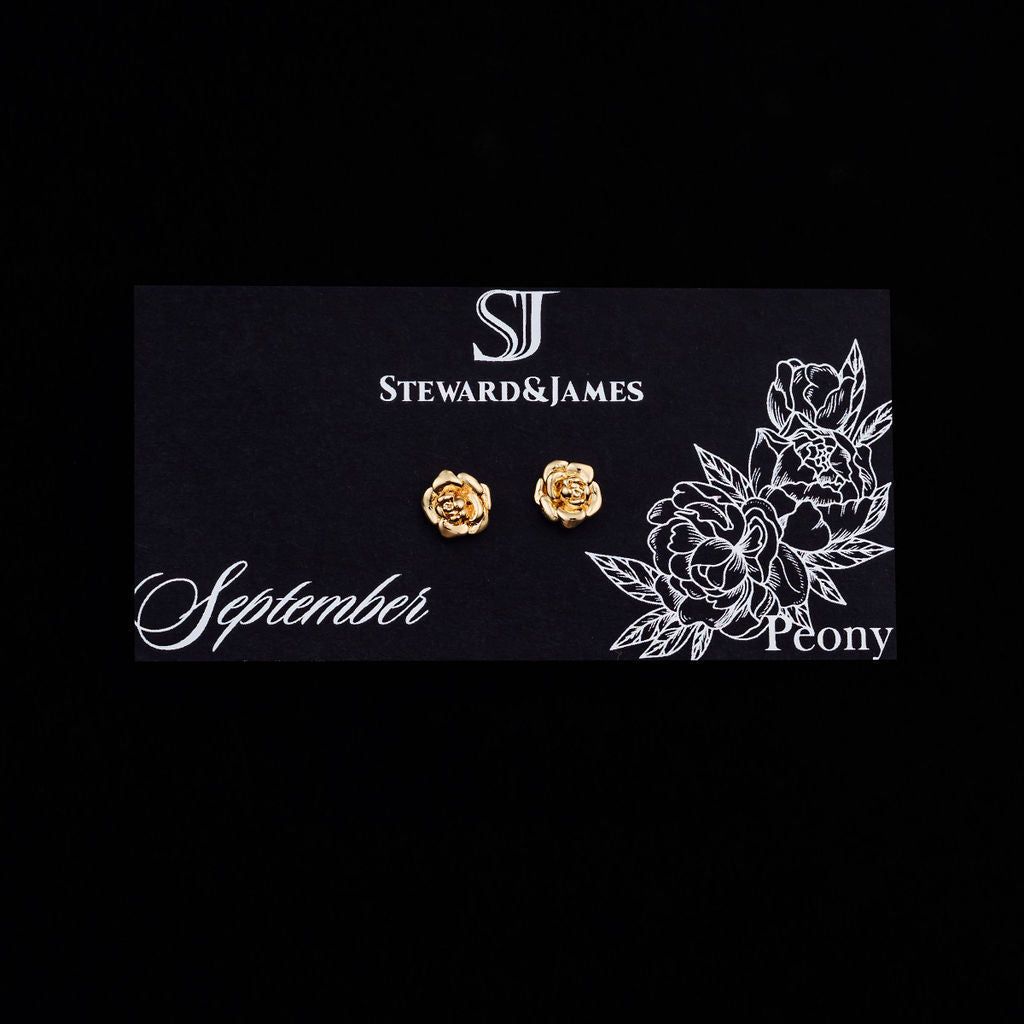 STEWARD &amp; JAMES - SEPTEMBER PEONY STUDS