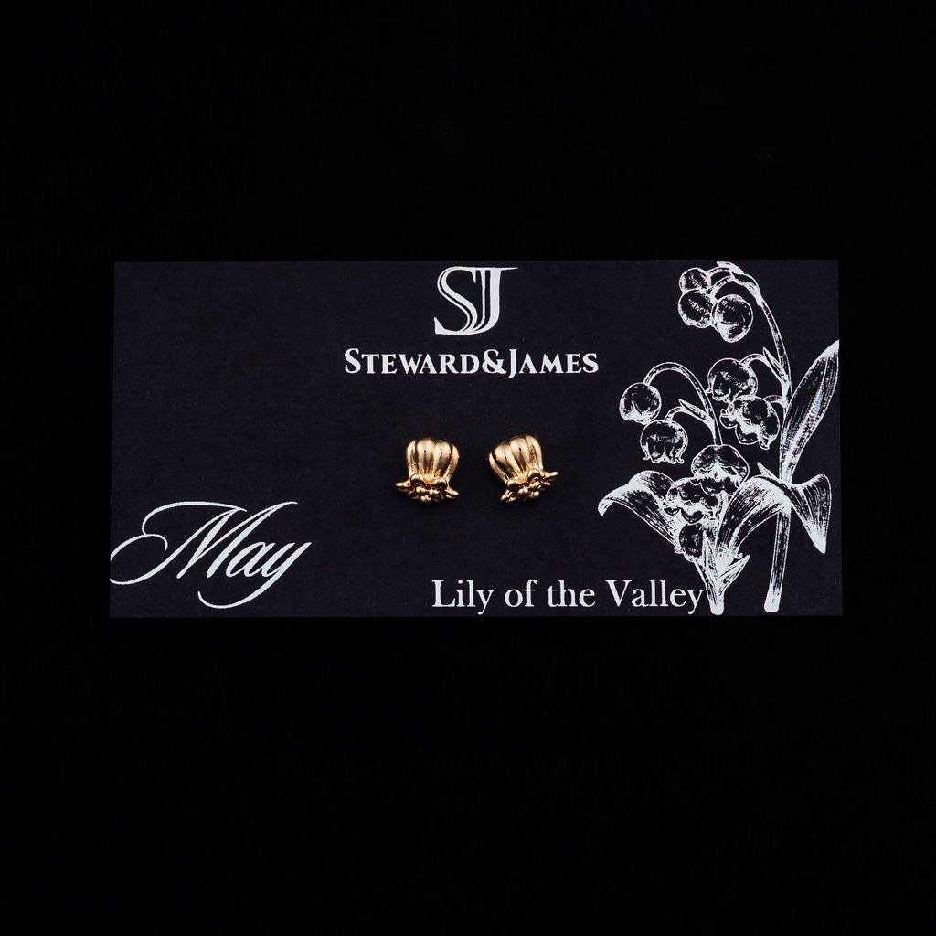 STEWARD &amp; JAMES - MAY LILY OF THE VALLEY STUDS