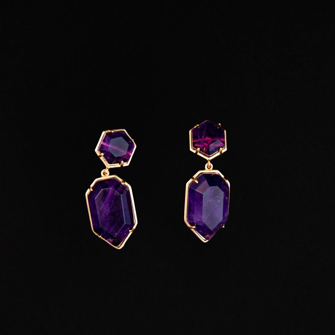 STEWARD &amp; JAMES - MEREDITH EARRINGS IN AMETHYST