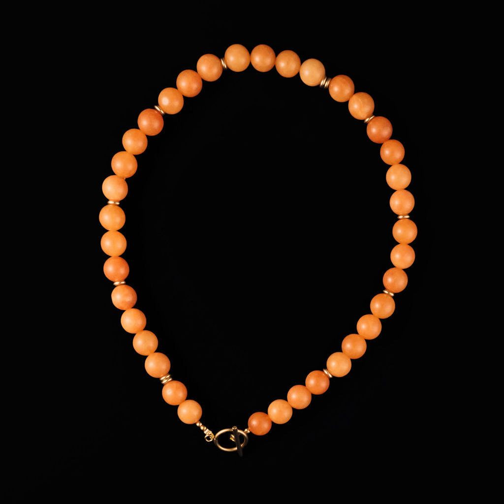 STEWARD &amp; JAMES - RALLY BEADED NECKLACE - ORANGE