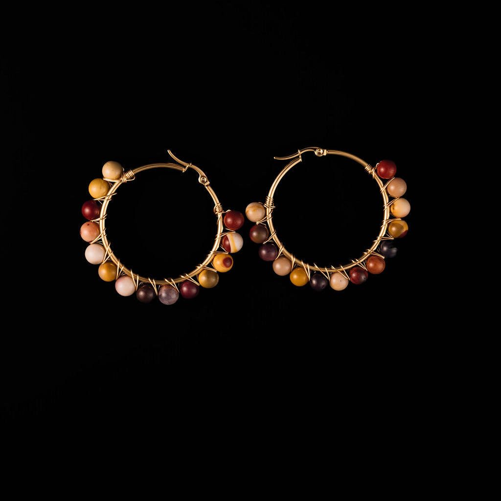 STEWARD &amp; JAMES - AL MOOKIATE BEADED HOOPS