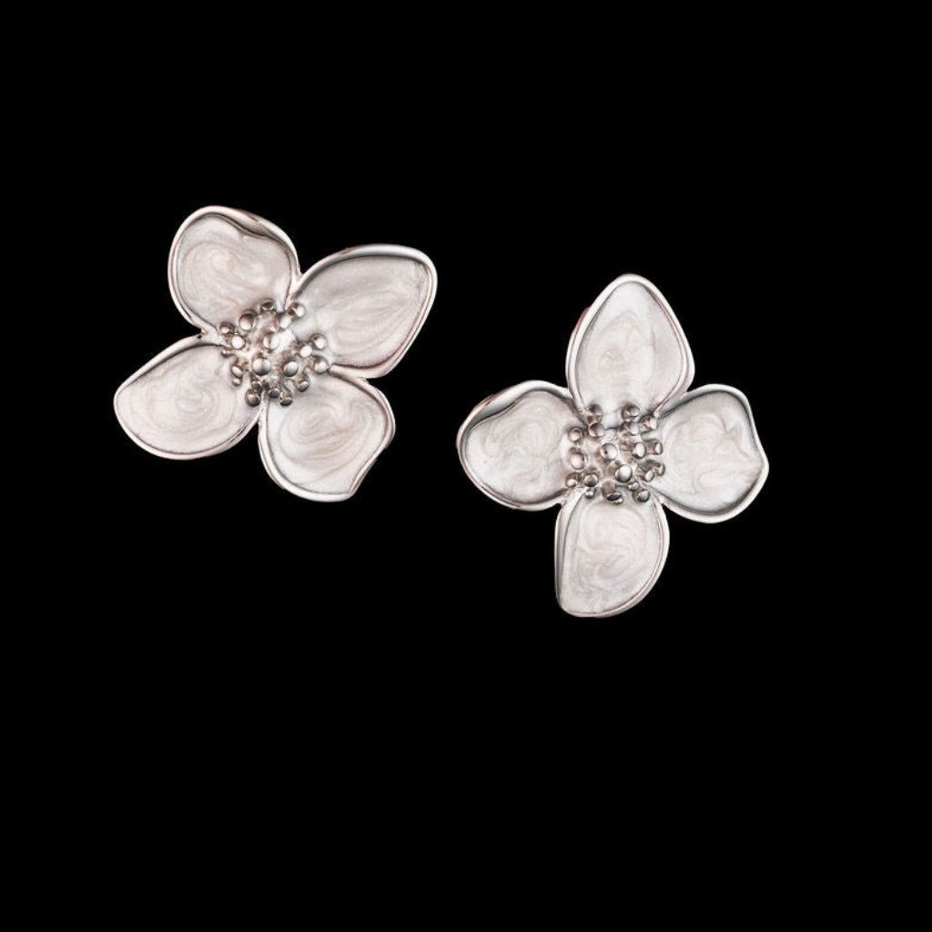 STEWARD &amp; JAMES - DOGWOOD EARRINGS - SILVER