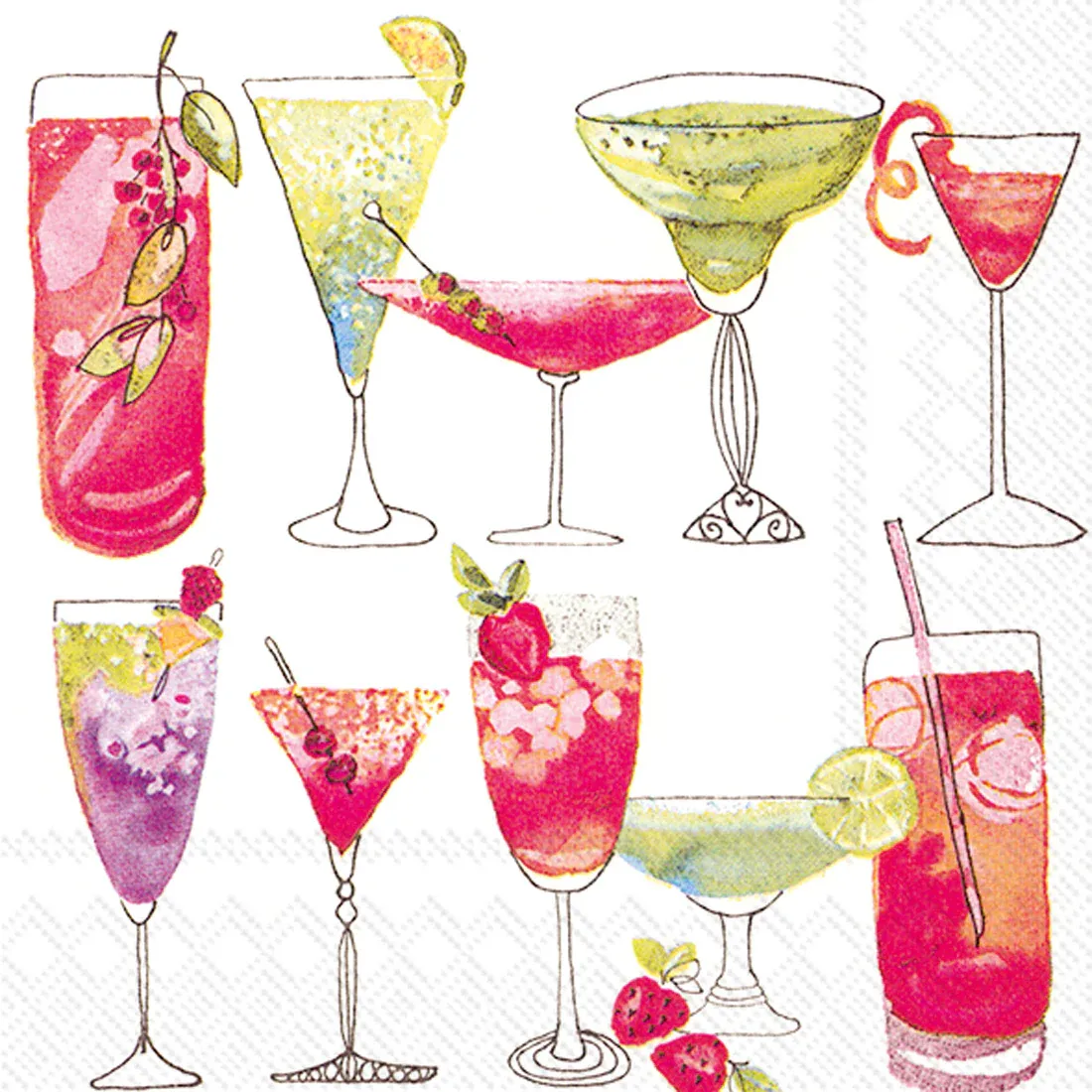 SWEET COCKTAILS WHITE COCKTAIL NAPKIN