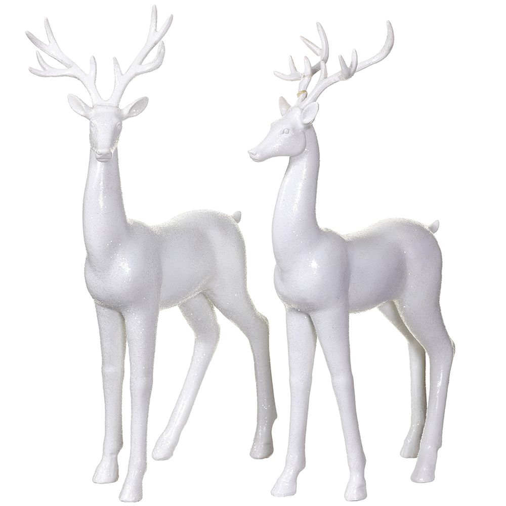 17"GLITTERED REINDEER(2EA/SET)