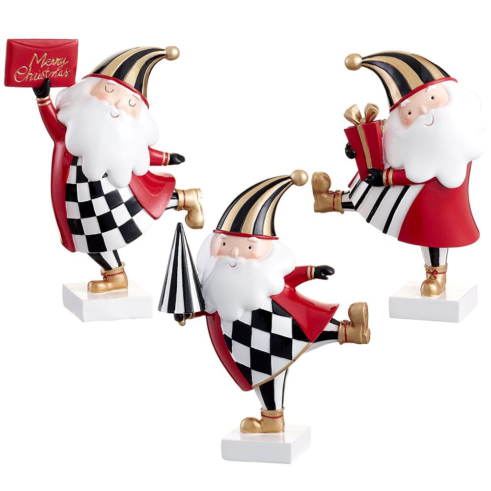 8"SANTA (3 EA/SET) RE/WH