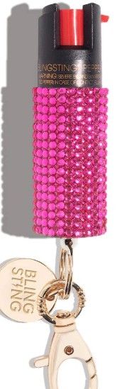 PINK RHINESTONE PEPPER SPRAY