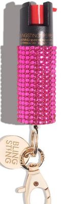 PINK RHINESTONE PEPPER SPRAY