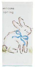 WELCOME SPRING BUNNY TEA TOWEL