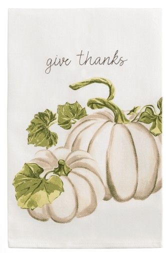 WHITE PUMPKIN PRINTED TOWEL