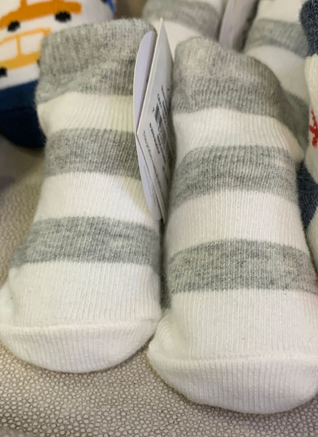 Gray thick striped sock 