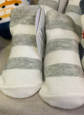 Gray thick striped sock 