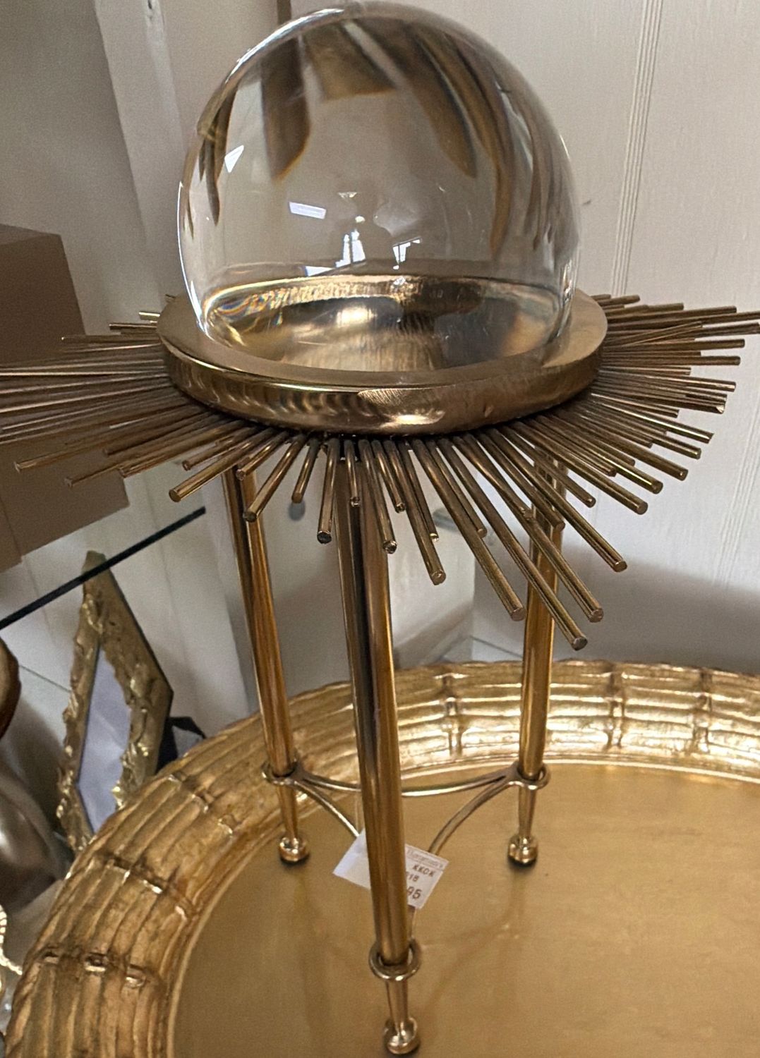 CRYSTAL BALL GOLD SUN STAND TALL