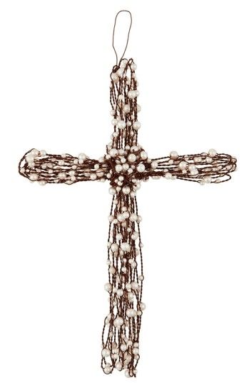 LARGE BEADED WIRE CROSSES