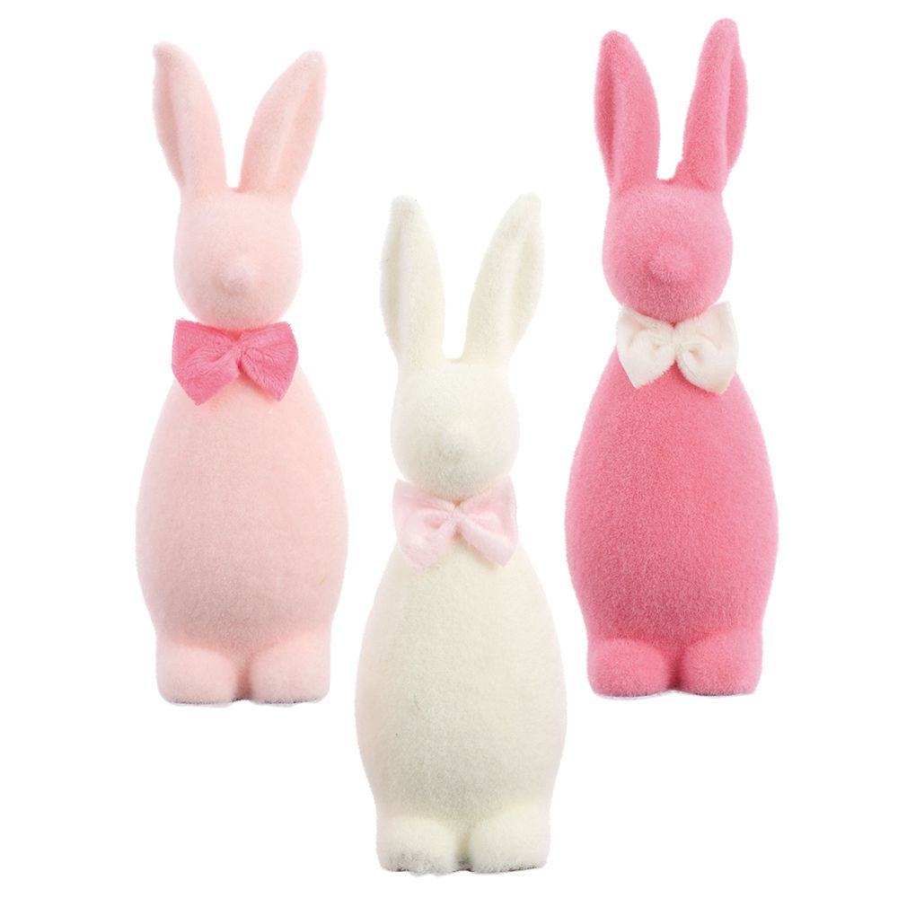 9"BUNNY (3 EA/SET) PK/WH