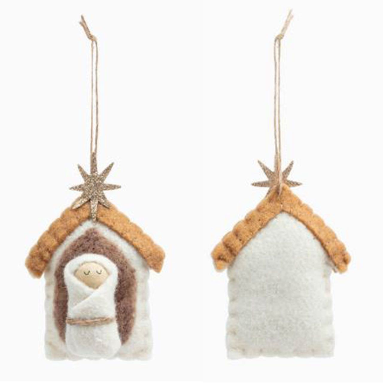 FELTED BABY JESUS ORNAMENT