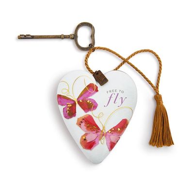 Free to Fly Butterfly Art Heart