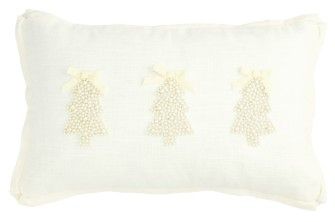 THREE TREE XMAS PEARL PILLOW