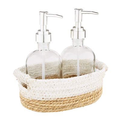 TWO TONE BASKET SOAP PUMP SET