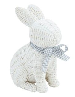 LARGE WICKER RESIN BUNNY