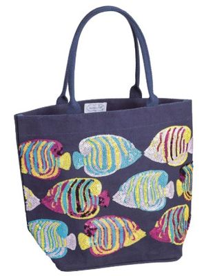 POOL SPARKLE TOTE NAVY