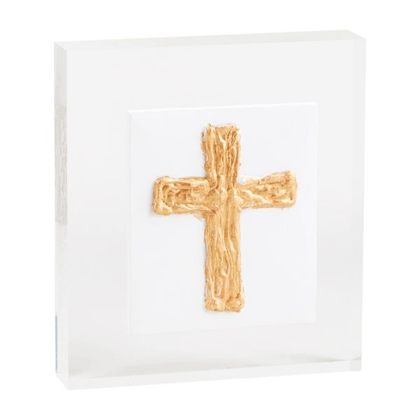 SMALL ACRYLIC CROSS PLAQUE