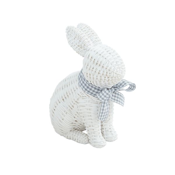 SMALL WICKER RESIN BUNNY