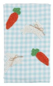 BUNNY CARROT EASTER BEAD TOWEL