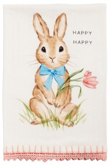 HAPPY HAPPY PRINTED TOWEL