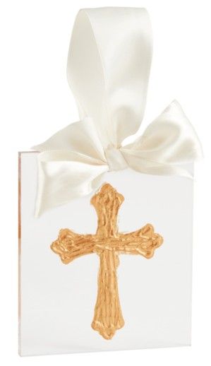 CROSS GOLD ACRYLIC ORNAMENT