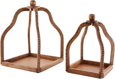 Beaded Wood Lantern Mud Pie