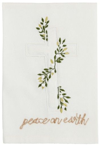 CROSS XMAS APPLIQUE TOWELS