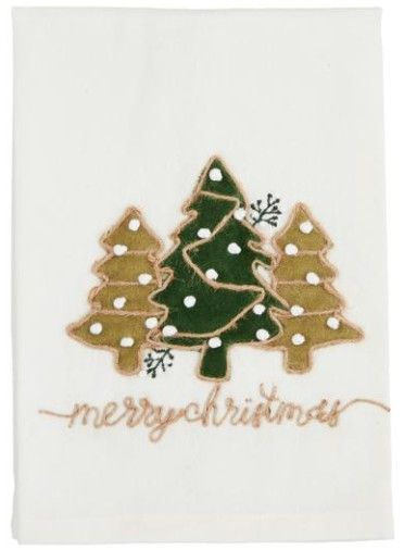 TREES XMAS APPLIQUE TOWELS