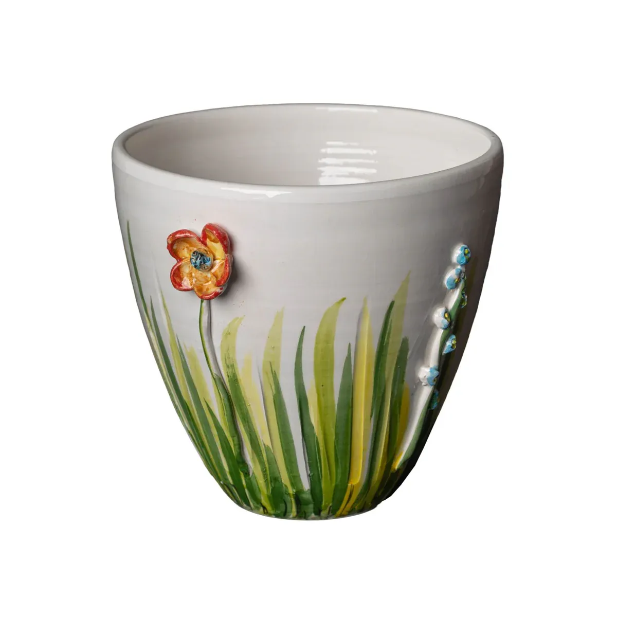 CACHEPOT W/ FLOWERS
