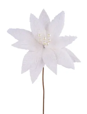 Poinsettia Stem IVORY 19.75"L X 12.25"DIA
