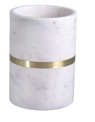 AGRA WHITE MARBLE WINE BOTTLE COOLER
