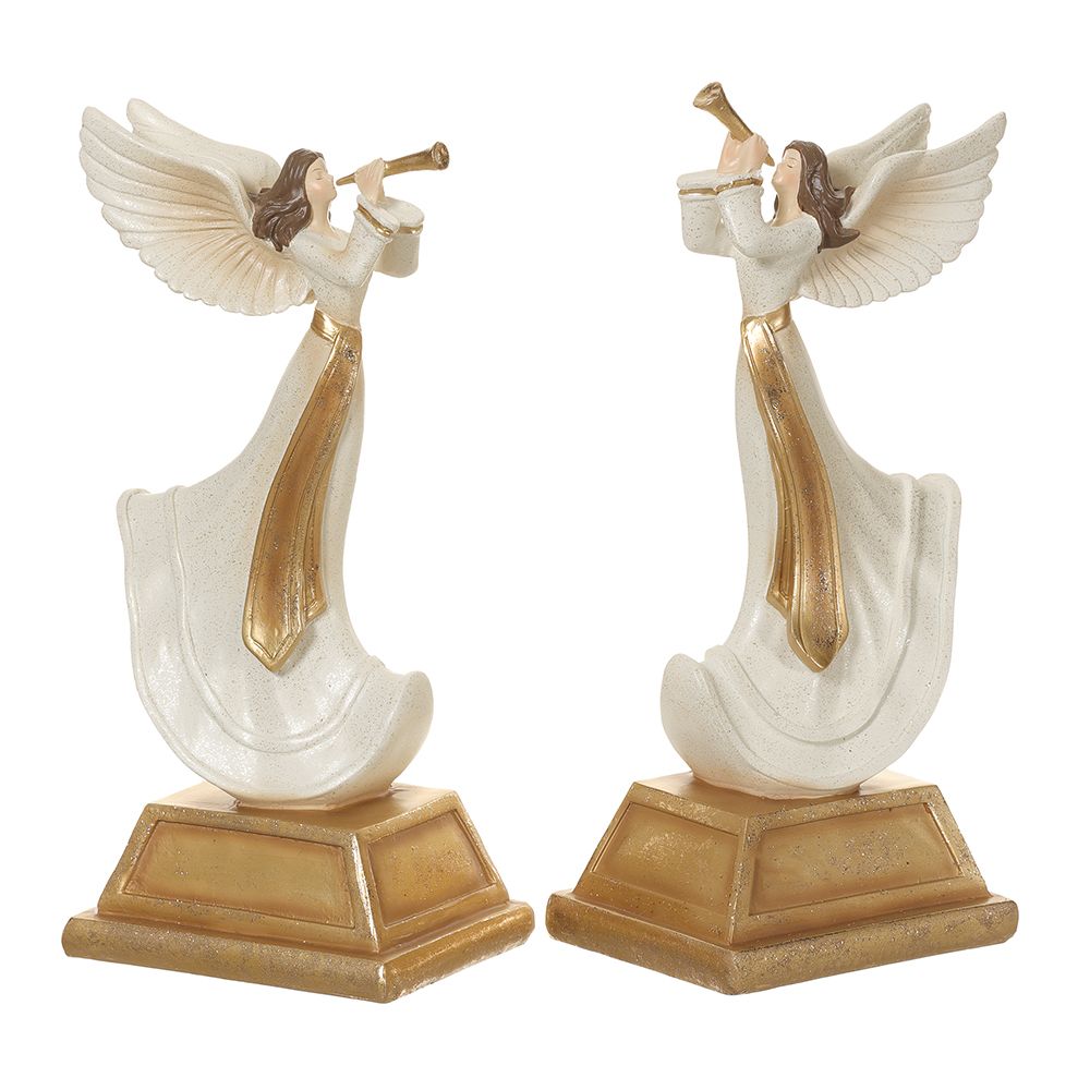 11.25"ANGEL WITH HORN(2 EA/ST)