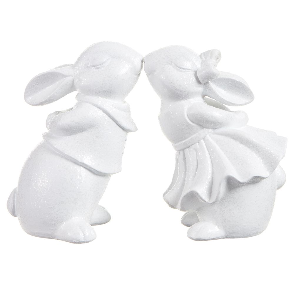 6"GLIT KISSING BUNNY (2EA/SET)