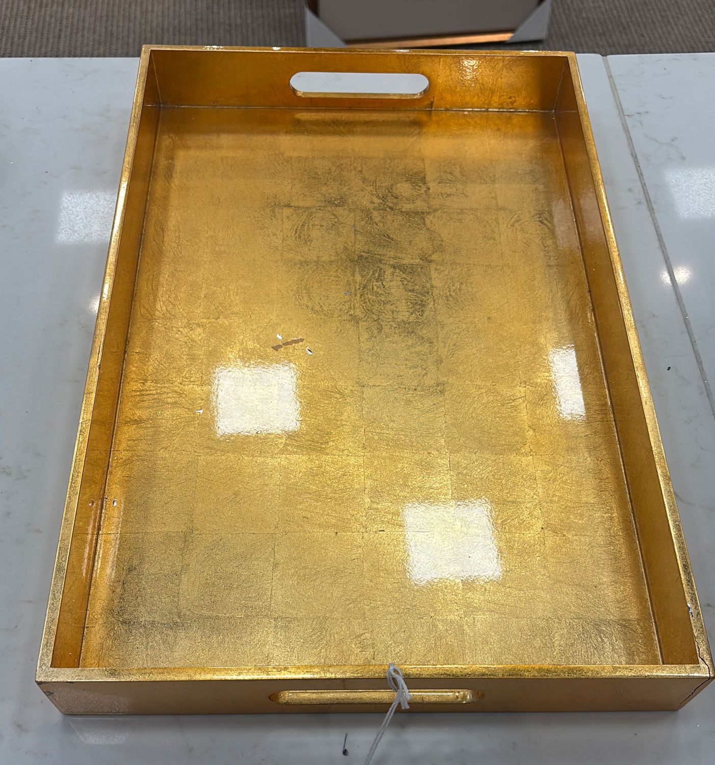 Gold Rectangle Tray 16" X 10"