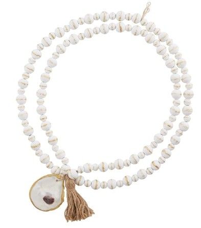 WHITE OYSTER DECORATIVE BEADS