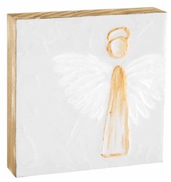 LARGE ANGEL BLOCK PLAQUE