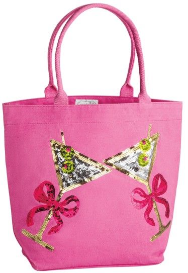 CHEERS SPARKLE TOTE HOT PINK