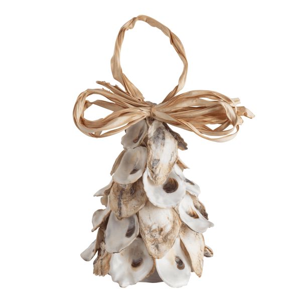NATURAL OYSTER LIGHT ORNAMENT