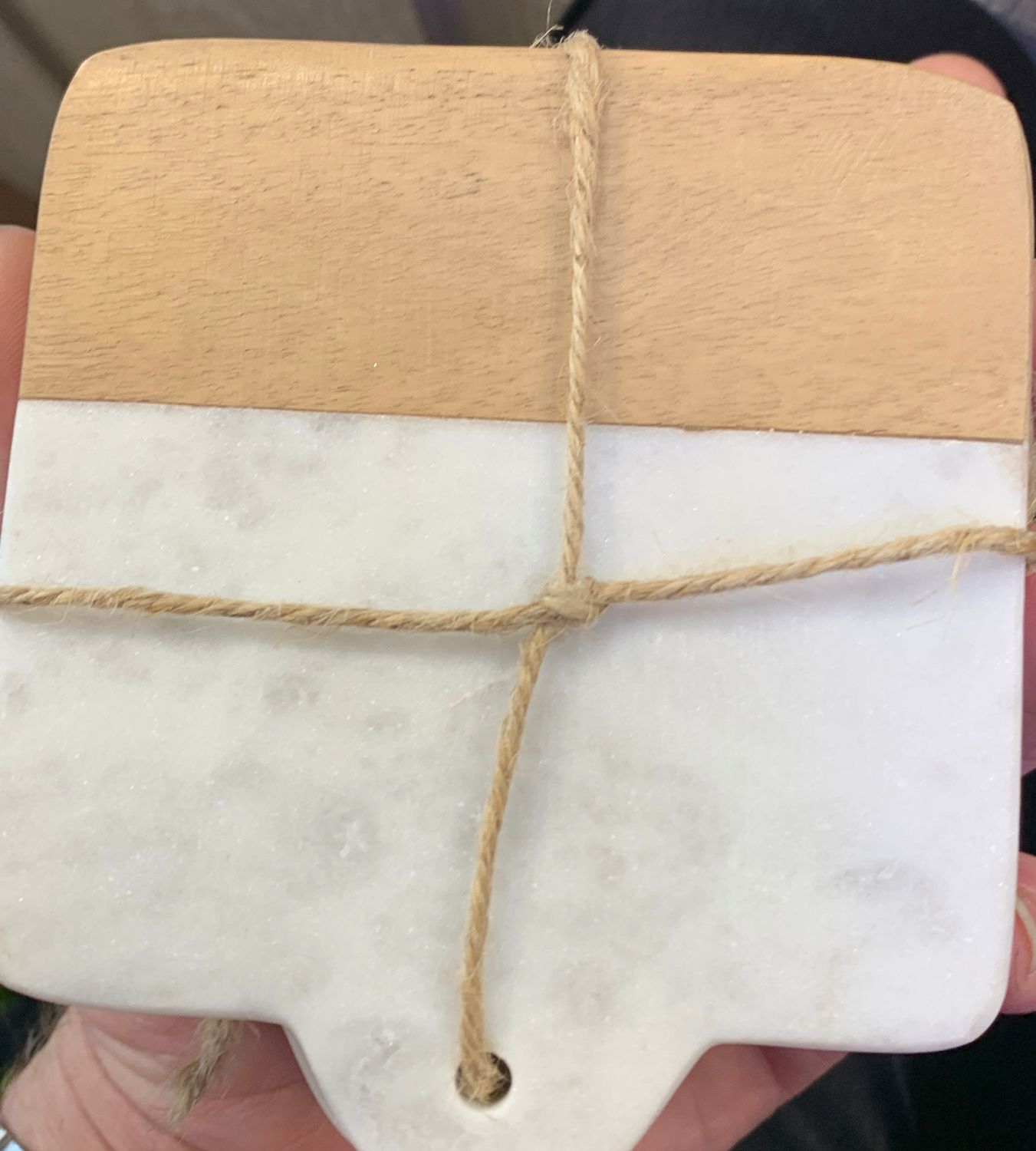 Wooden and marble coasters