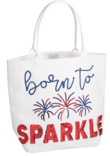 AMERICANA SPARKLE TOTE WH