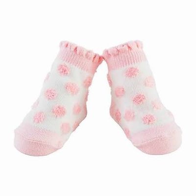 PINK CHENILLE DOT SOCKS