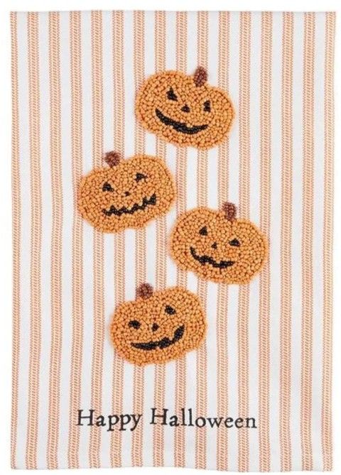 PUMPKIN HALLOWEEN BEAD TOWEL