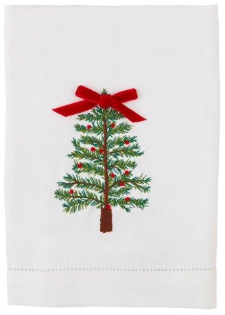 TREE EMBROIDERY TOWEL